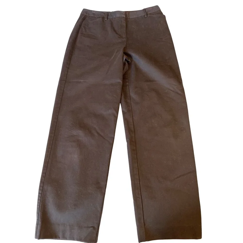 Talbots Womens Pants Size 8 Black Stretch Cotton Blend Career Corpcore_2